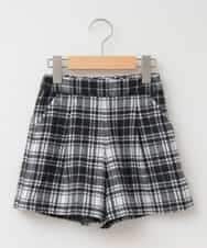 KJLLI10039 a.v.v KIDS(アー・ヴェ・ヴェ) [160]シャギーチェックキュロット[WEB限定サイズ] ブラック