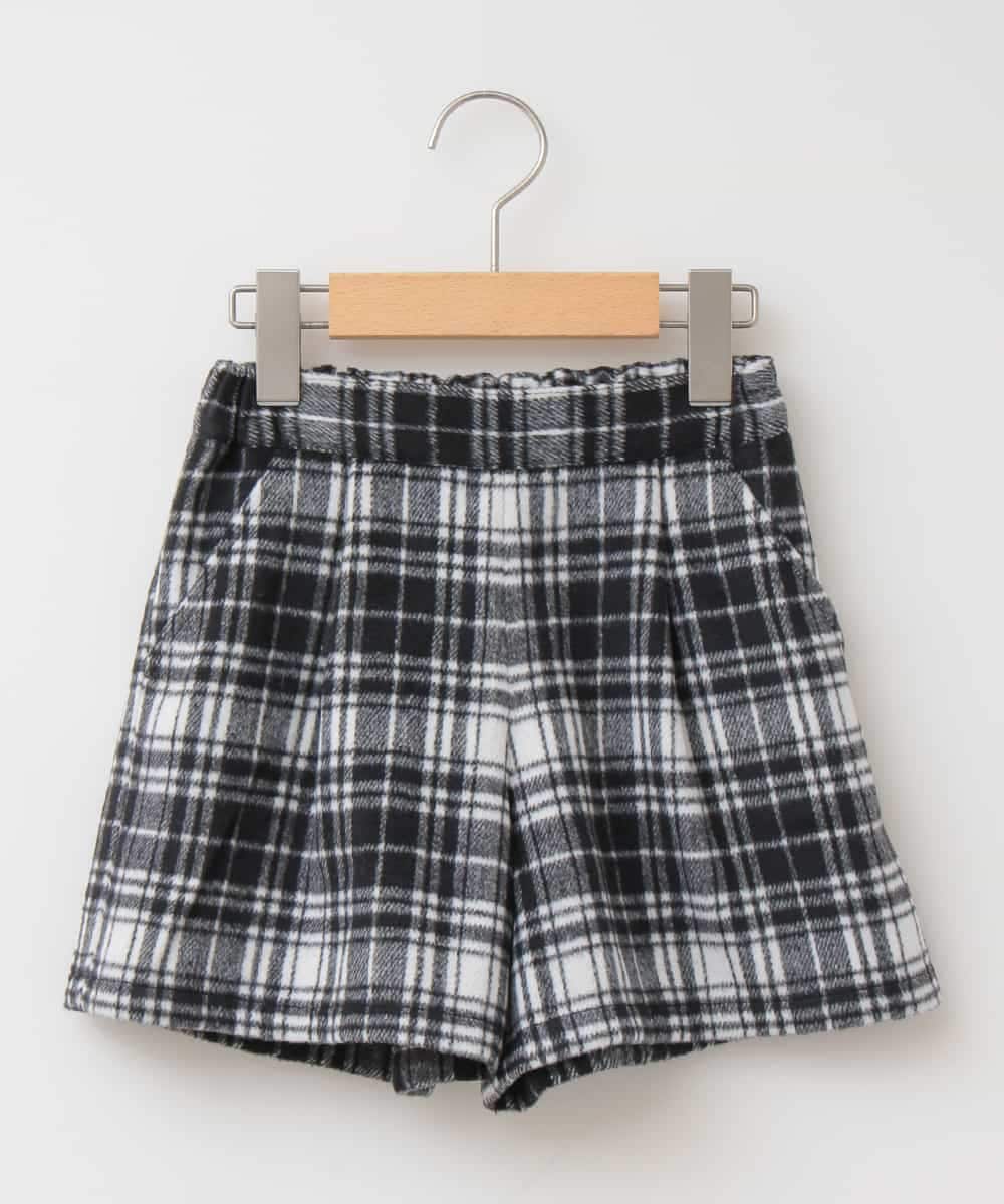 KJLLI10039 a.v.v KIDS(アー・ヴェ・ヴェ) [160]シャギーチェックキュロット[WEB限定サイズ] ブラック