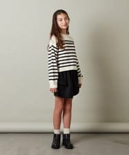 KJLLS60029 a.v.v KIDS(アー・ヴェ・ヴェ) [100-130]カーゴポケットキュロット カーキ