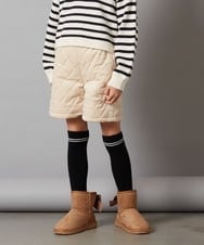 KJLLS61029 a.v.v KIDS(アー・ヴェ・ヴェ) [100-130]ベロアキルティングショートパンツ アイボリー