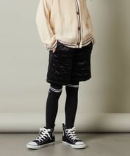 KJLLS61029 a.v.v KIDS(アー・ヴェ・ヴェ) [100-130]ベロアキルティングショートパンツ ブラック