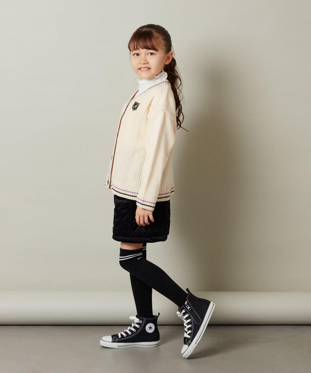 KJLLS61029 a.v.v KIDS(アー・ヴェ・ヴェ) [100-130]ベロアキルティングショートパンツ ブラック