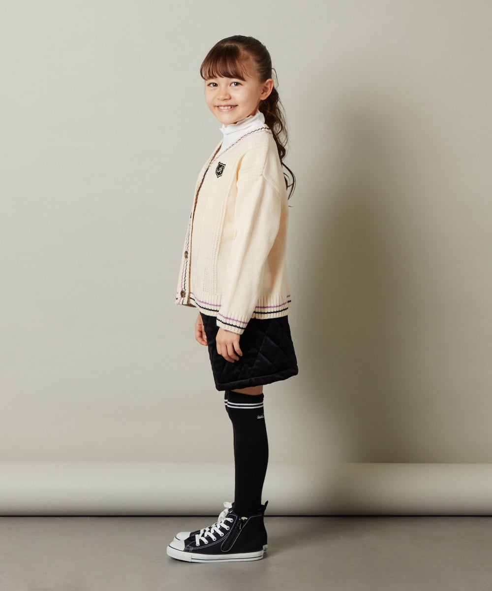 KJLLS61029 a.v.v KIDS(アー・ヴェ・ヴェ) [100-130]ベロアキルティングショートパンツ ブラック