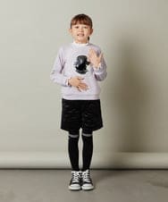 KJLLS61029 a.v.v KIDS(アー・ヴェ・ヴェ) [100-130]ベロアキルティングショートパンツ ブラック