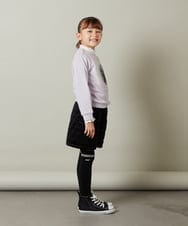 KJLLS61029 a.v.v KIDS(アー・ヴェ・ヴェ) [100-130]ベロアキルティングショートパンツ ブラック
