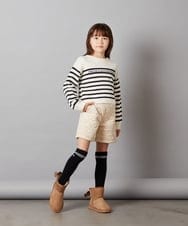 KJLLS61029 a.v.v KIDS(アー・ヴェ・ヴェ) [100-130]ベロアキルティングショートパンツ ブラック