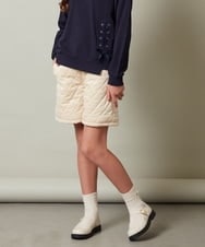 KJLLS61029 a.v.v KIDS(アー・ヴェ・ヴェ) [100-130]ベロアキルティングショートパンツ ブラック