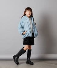 KJLLS61029 a.v.v KIDS(アー・ヴェ・ヴェ) [100-130]ベロアキルティングショートパンツ ブラック