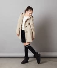 KJLLS61029 a.v.v KIDS(アー・ヴェ・ヴェ) [100-130]ベロアキルティングショートパンツ ブラック