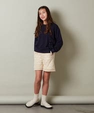 KJLLS61029 a.v.v KIDS(アー・ヴェ・ヴェ) [100-130]ベロアキルティングショートパンツ ブラック