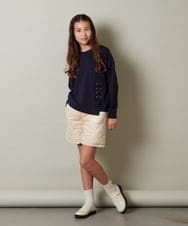 KJLLS61029 a.v.v KIDS(アー・ヴェ・ヴェ) [100-130]ベロアキルティングショートパンツ ブラック