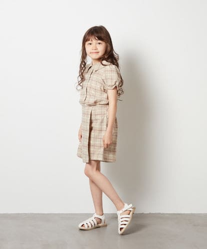 KJNGS02049 a.v.v KIDS [110-130]【2点セット】トップス＆スカパン