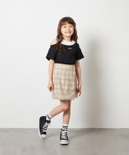 KJNGT02054 a.v.v KIDS(アー・ヴェ・ヴェ) [140-150]【2点セット】トップス＆スカパン ライトブルー