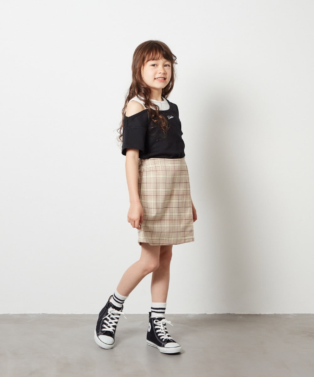 KJNGT02054 a.v.v KIDS(アー・ヴェ・ヴェ) [140-150]【2点セット】トップス＆スカパン ライトブルー