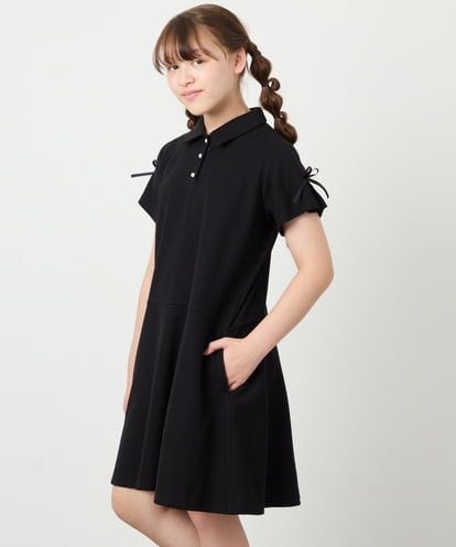 KJPHD75049 a.v.v KIDS [130-160]【冷感/洗える】パールボタンカノコワンピース