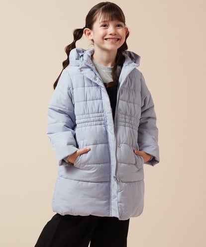 KJUAA02074 a.v.v KIDS [100-130]フィット＆フレア中綿ロングコート