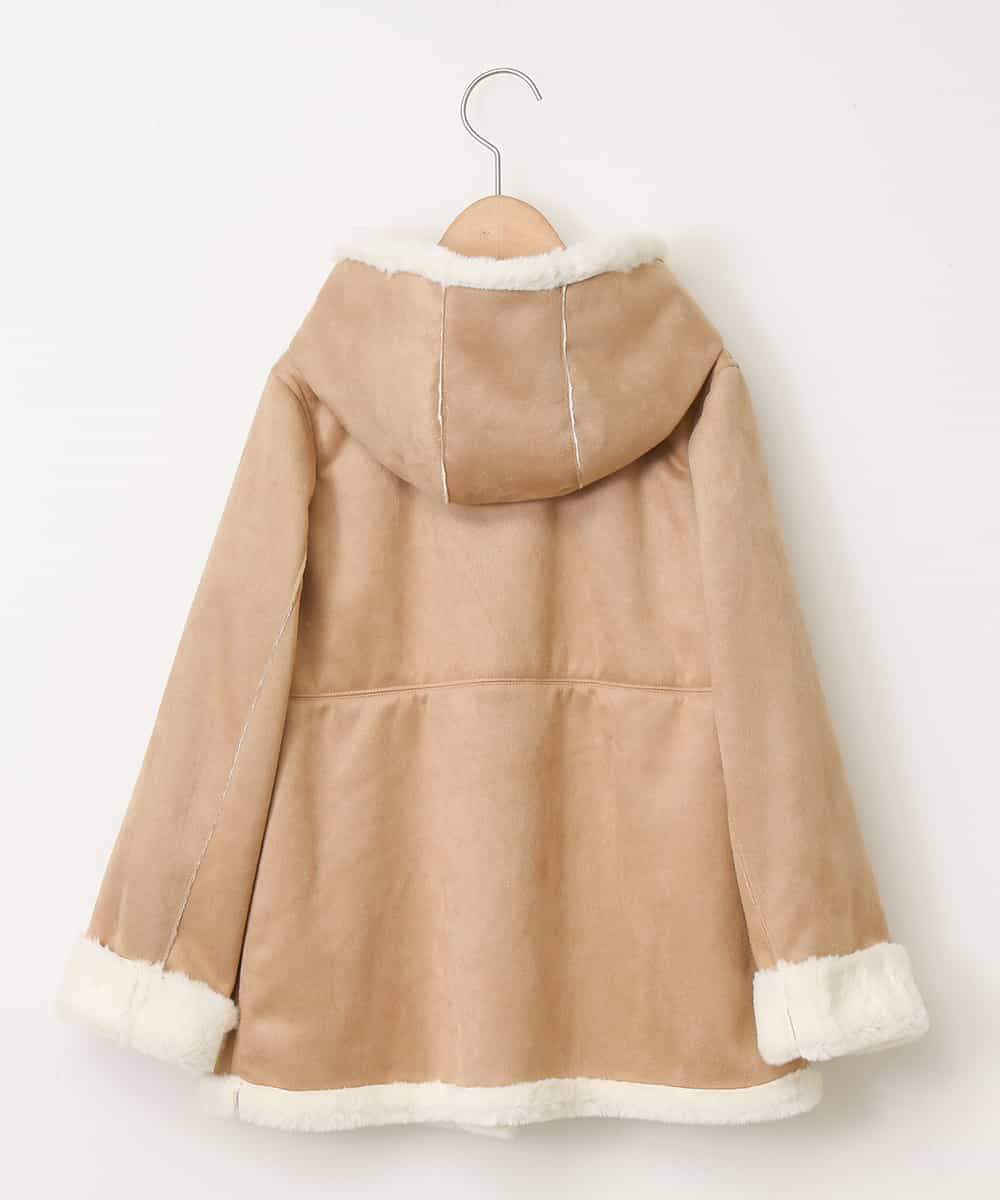 KJUAG02059 a.v.v KIDS(アー・ヴェ・ヴェ) [100-130]フェイクムートンコート[WEB限定サイズ] キャメル