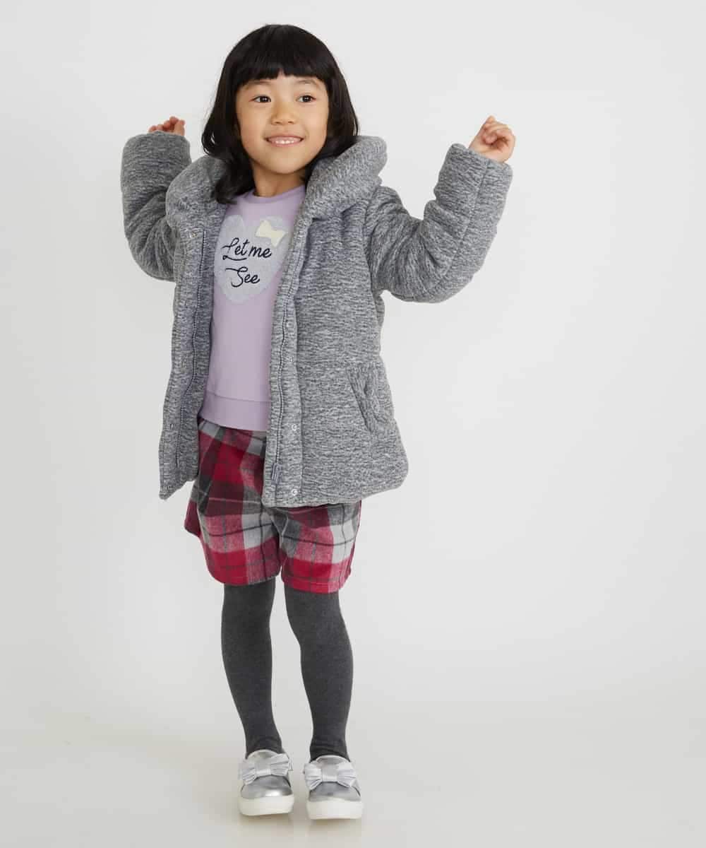 KJUAG04059 a.v.v KIDS(アー・ヴェ・ヴェ) [100-130]【洗える】メランジ起毛中綿コート[WEB限定サイズ] グレー