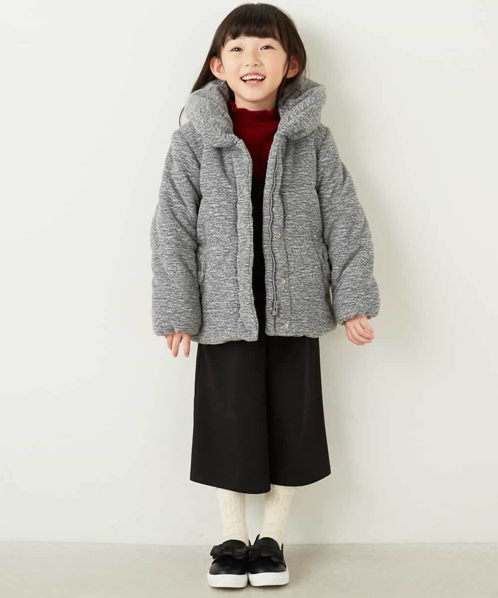 KJUAG04059 a.v.v KIDS(アー・ヴェ・ヴェ) [100-130]【洗える】メランジ起毛中綿コート[WEB限定サイズ] グレー