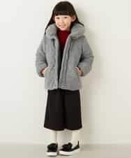 KJUAG04059 a.v.v KIDS(アー・ヴェ・ヴェ) [100-130]【洗える】メランジ起毛中綿コート[WEB限定サイズ] グレー