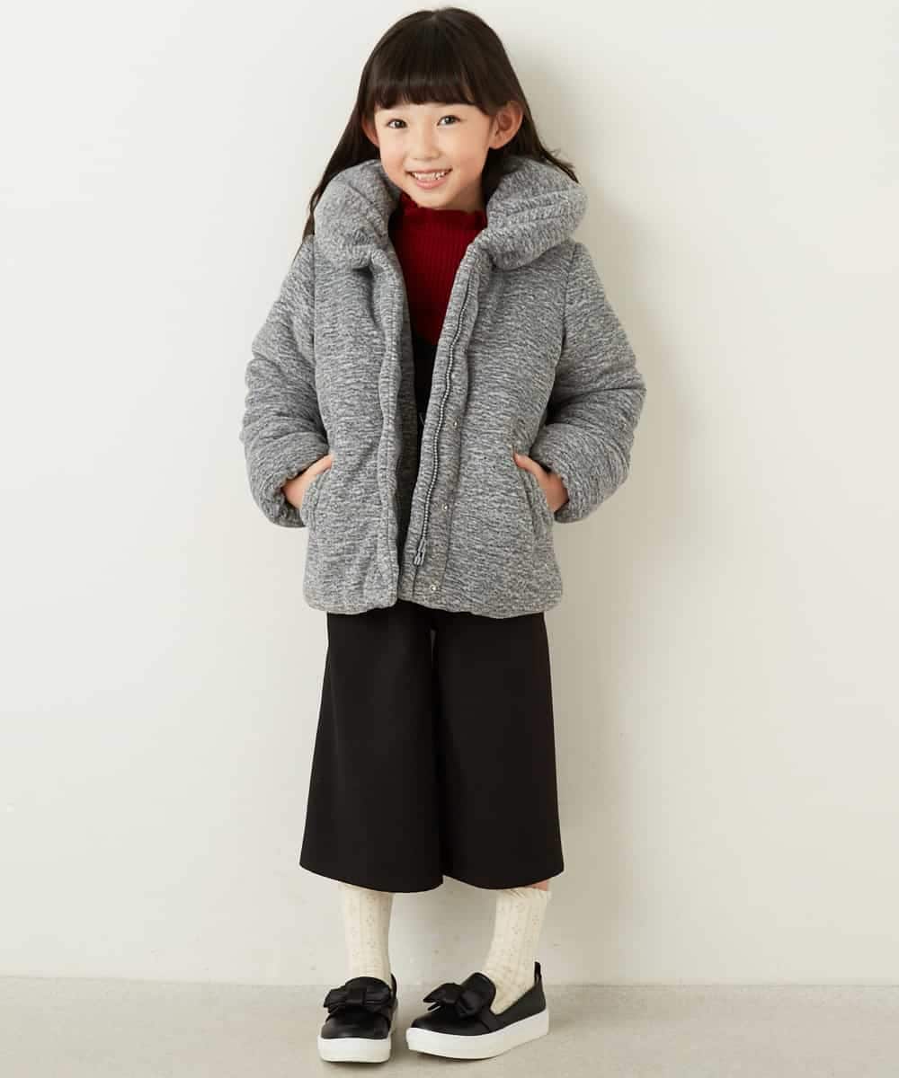 KJUAG04059 a.v.v KIDS(アー・ヴェ・ヴェ) [100-130]【洗える】メランジ起毛中綿コート[WEB限定サイズ] グレー