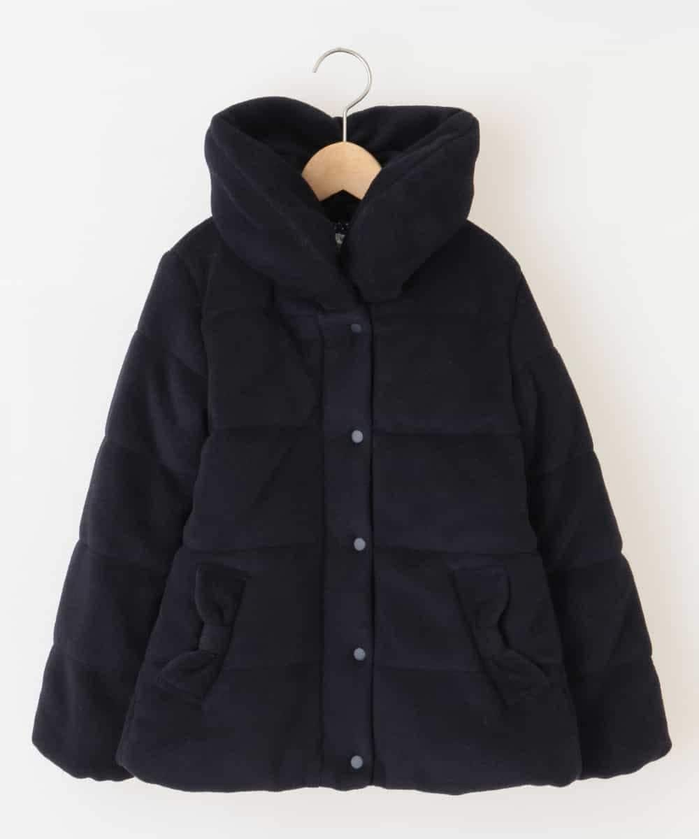 KJUAG04059 a.v.v KIDS(アー・ヴェ・ヴェ) [100-130]【洗える】メランジ起毛中綿コート[WEB限定サイズ] ネイビー