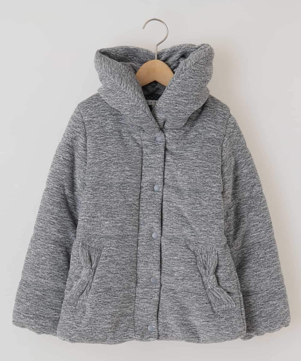 KJUAG04059 a.v.v KIDS(アー・ヴェ・ヴェ) [100-130]【洗える】メランジ起毛中綿コート[WEB限定サイズ] グレー
