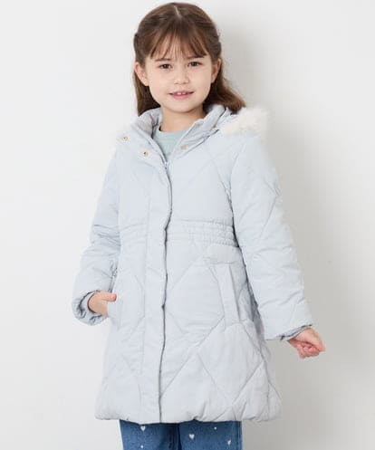 KJUAG45089 a.v.v KIDS [120-160]【手洗い可/フード取り外し可】中綿ロングコート