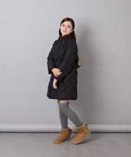 KJUAG45089 a.v.v KIDS(アー・ヴェ・ヴェ) [120-160]【手洗い可/フード取り外し可】中綿ロングコート ブラック