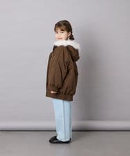 KJUAG46079 a.v.v KIDS(アー・ヴェ・ヴェ) [130-160]【洗える】ナイロンモッズコート ブラウン