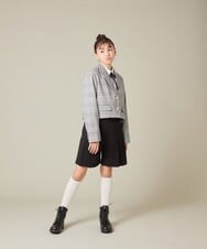 KQBBD01044 a.v.v KIDS(アー・ヴェ・ヴェ) [150-160]【2026 卒服/シワになりにくい】リボンタイ付きピンタックブラウス ホワイト