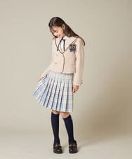 KQBBD01044 a.v.v KIDS(アー・ヴェ・ヴェ) [150-160]【2026 卒服/シワになりにくい】リボンタイ付きピンタックブラウス ホワイト