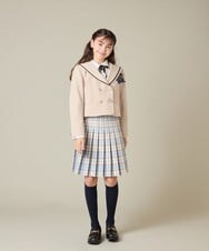 KQBBD01044 a.v.v KIDS(アー・ヴェ・ヴェ) [150-160]【2026 卒服/シワになりにくい】リボンタイ付きピンタックブラウス ホワイト