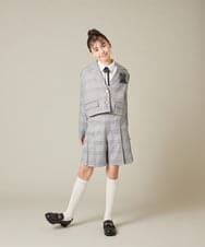 KQBBD01044 a.v.v KIDS(アー・ヴェ・ヴェ) [150-160]【2026 卒服/シワになりにくい】リボンタイ付きピンタックブラウス ホワイト