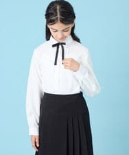 KQBBG02044 a.v.v KIDS(アー・ヴェ・ヴェ) [150-160]【リボン取り外し可能】リボン付きブラウス ホワイト