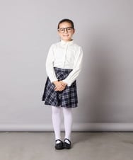 KQBCD01034 a.v.v KIDS(アー・ヴェ・ヴェ) [110-130]【取り外し可能リボンタイ】リボン付きカットソーブラウス ホワイト