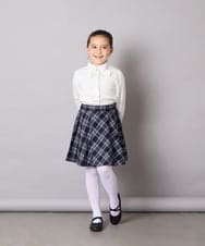 KQBCD01034 a.v.v KIDS(アー・ヴェ・ヴェ) [110-130]【取り外し可能リボンタイ】リボン付きカットソーブラウス ホワイト
