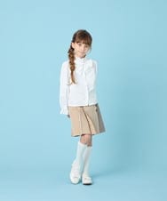 KQBCG01034 a.v.v KIDS(アー・ヴェ・ヴェ) [120-130]【リボン取り外し可能】セレモニーリボン付きブラウス ホワイト