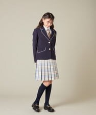 KQCBD01044 a.v.v KIDS(アー・ヴェ・ヴェ) [150-160]【2026 卒服】配色ケーブルカーディガン ホワイト