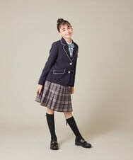 KQCBD01044 a.v.v KIDS(アー・ヴェ・ヴェ) [150-160]【2026 卒服】配色ケーブルカーディガン ホワイト