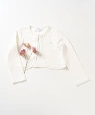 KQCCV01059 a.v.v KIDS(アー・ヴェ・ヴェ) [100-130]【セレモニー】ボレロカーディガン アイボリー