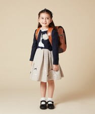 KQECA01129 a.v.v KIDS(アー・ヴェ・ヴェ) [100-130]【結婚式/セレモニー/オケージョン】フラワージャカードワンピース ベージュ