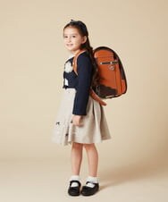 KQECA01129 a.v.v KIDS(アー・ヴェ・ヴェ) [100-130]【結婚式/セレモニー/オケージョン】フラワージャカードワンピース ベージュ