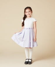 KQECA01129 a.v.v KIDS(アー・ヴェ・ヴェ) [100-130]【結婚式/セレモニー/オケージョン】フラワージャカードワンピース ベージュ