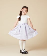 KQECA01129 a.v.v KIDS(アー・ヴェ・ヴェ) [100-130]【結婚式/セレモニー/オケージョン】フラワージャカードワンピース ベージュ
