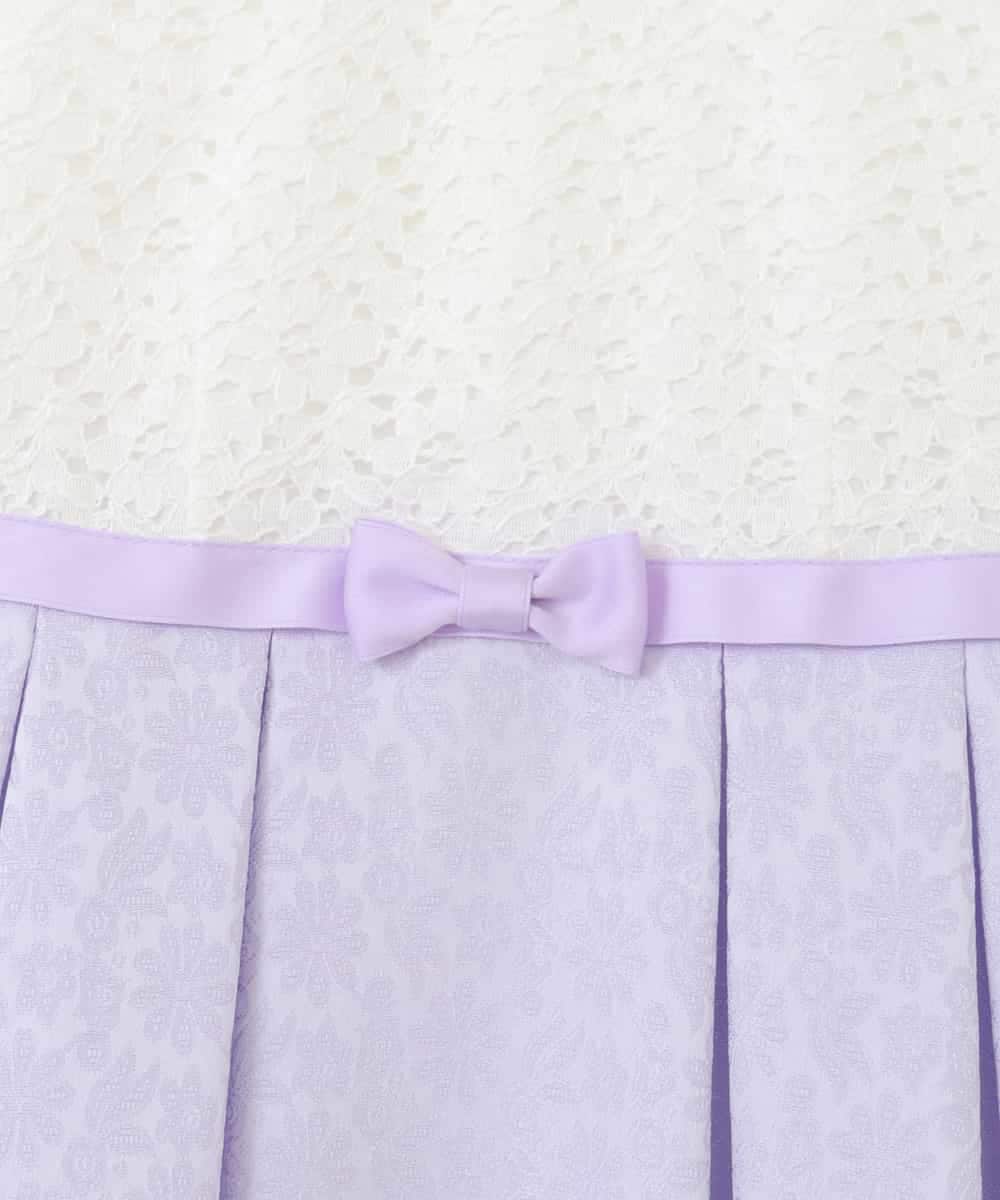 KQECA01129 a.v.v KIDS(アー・ヴェ・ヴェ) [100-130]【結婚式/セレモニー/オケージョン】フラワージャカードワンピース ラベンダー