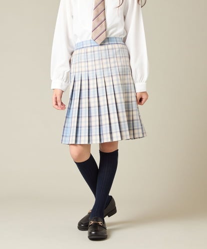 KQHBD01059 a.v.v KIDS [150-160]【2026 卒服】ラメチェックプリーツスカート