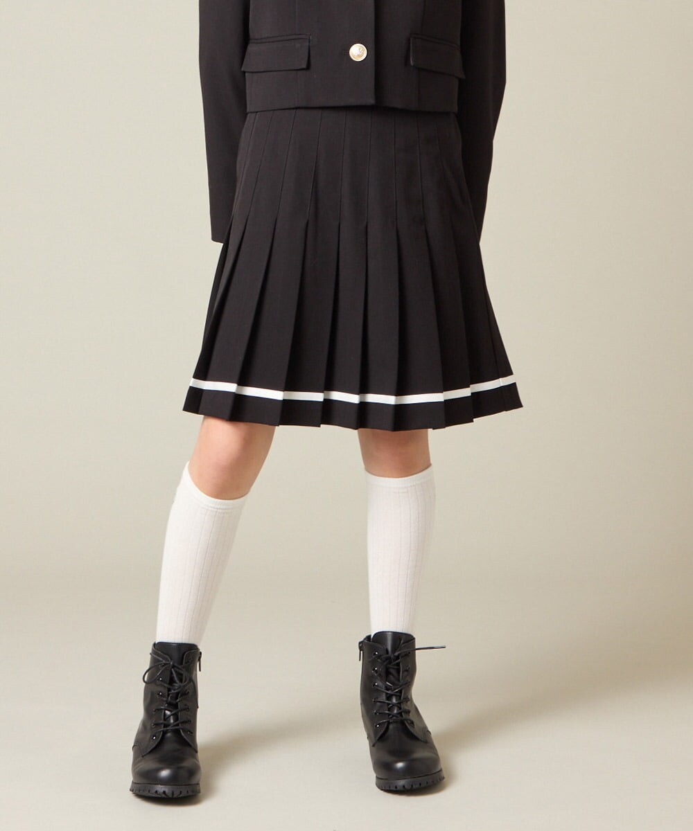 KQHBD02059 a.v.v KIDS(アー・ヴェ・ヴェ) [150-160]【2026 卒服】ラインプリーツスカート ベージュ