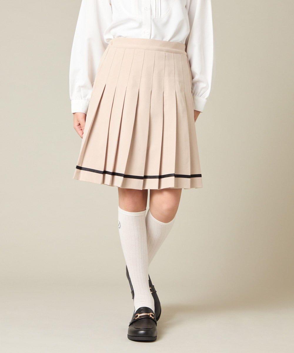 KQHBD02059 a.v.v KIDS(アー・ヴェ・ヴェ) [150-160]【2026 卒服】ラインプリーツスカート ベージュ