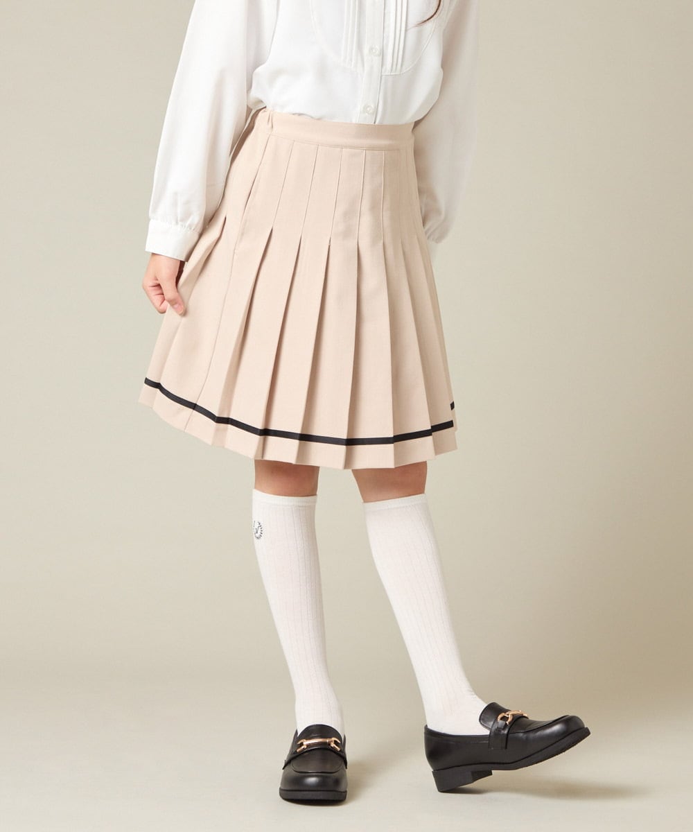 KQHBD02059 a.v.v KIDS(アー・ヴェ・ヴェ) [150-160]【2026 卒服】ラインプリーツスカート ベージュ